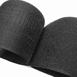 Wide 50mm,100mm,150mm Sew On Hook and Loop Strips with Non-Adhesive Back Nylon Fabric Fastener for Couch Cushions, Cable Management and Crafts Projects (50MM x 1Meter)
