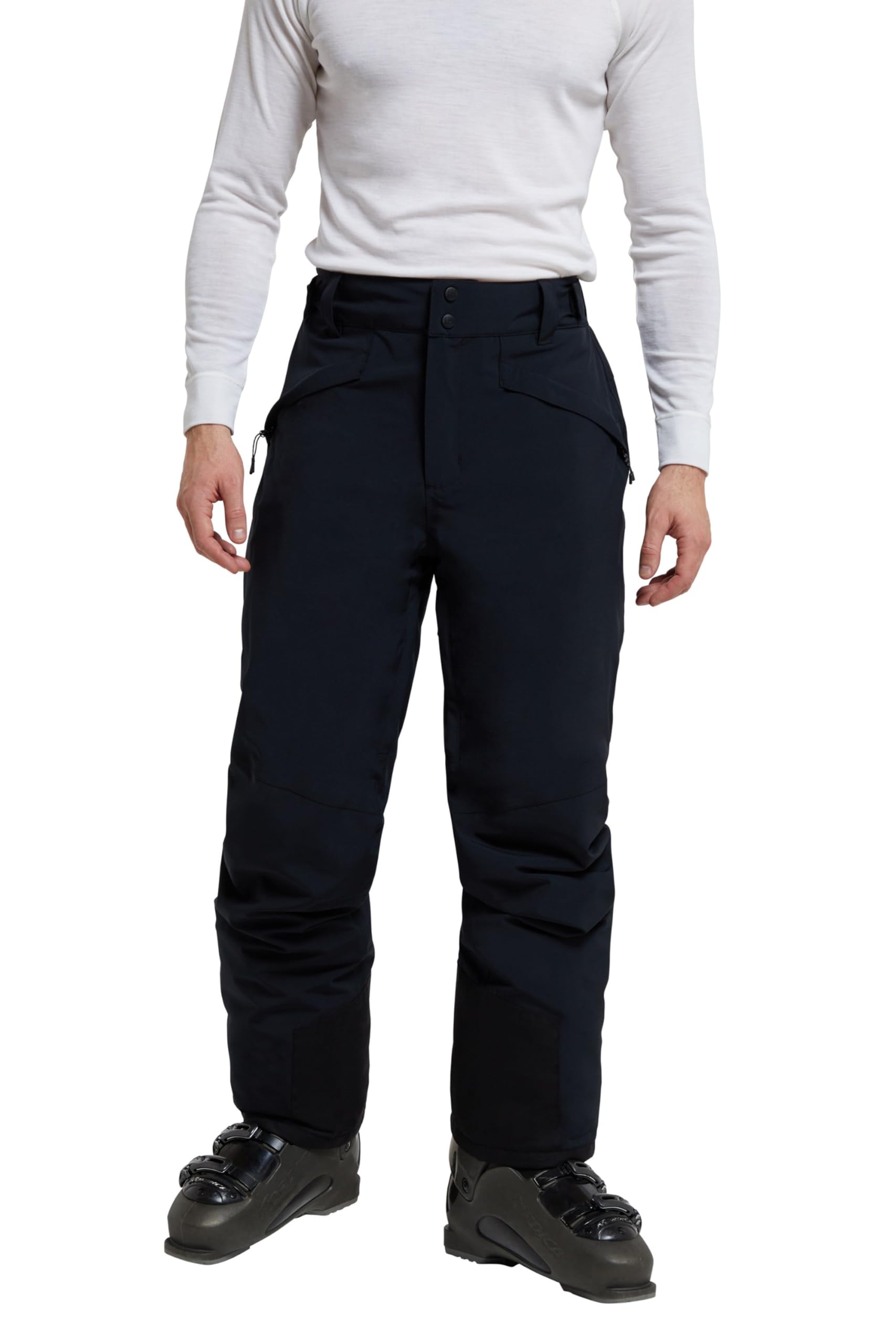 Mountain Warehouse Men's Carbon Orbit Stretch Ski Pants - Waterproof Winter Salopettes, Recco Reflectors - Perfect For Winter Holidays, Skiing & Snowboarding L