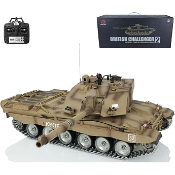 wheelfun Heng Long 1/16 7.0 Customize Challenger II RC Tank 3908 360  Rotating Tower Metal Rails Infrared Fight Lifting Barrel Light Sound TH17741-AMZUS2-1