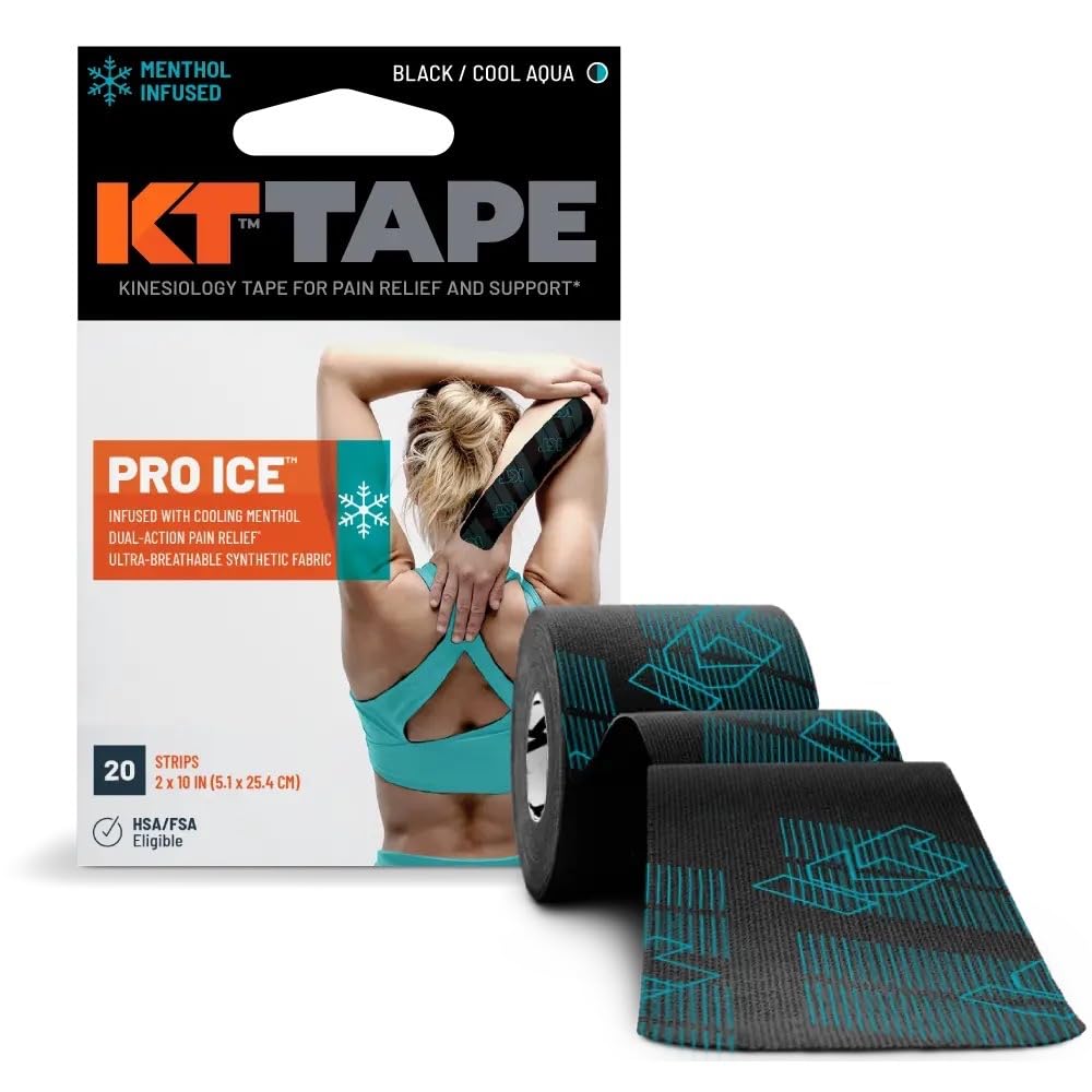 Kt Tape Unisex Noir Kinesiology Band Pro Ice