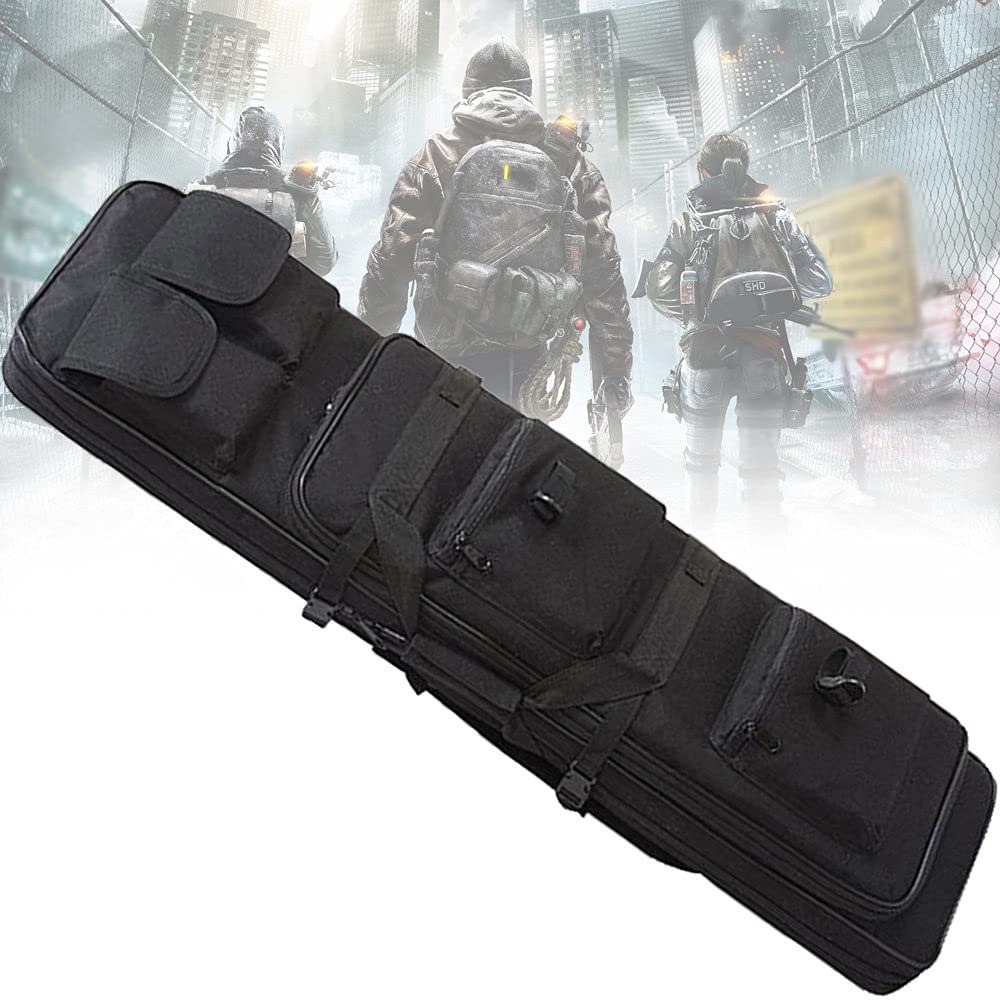 Bolsa De Armas,Rifle Airsoft,Caza Escopeta Gun Rifle Bolsa De Almacenamiento con Correa De Hombro Ajustable,Black-100cm