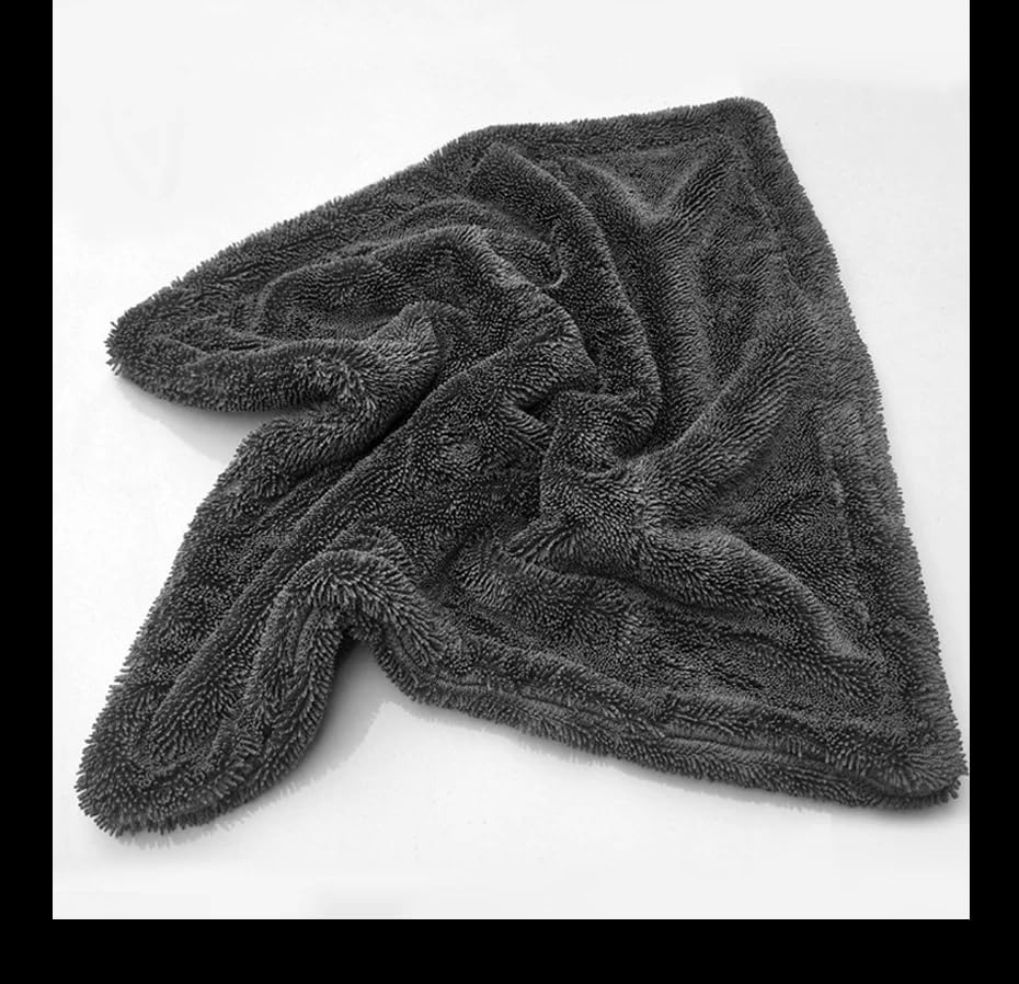 Autowaschhandtuch, 1200 g/m², Mikrofaser, doppelseitig, ultra-saugfähig, Autowaschtuch, Reinigungstuch, Trockentuch, Waschzubehör, 40 x 60 cm, 1 Stück