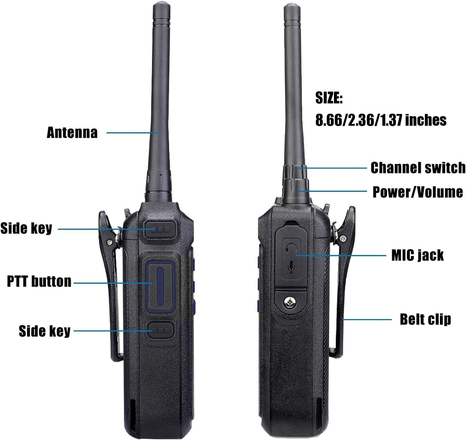Retevis RT10 Digital 2 Way Radio for Adults, Professional Two Way Radios with Group Call,Durable Handheld DMR Two Way Radio for Supplier Warehouse(2 Pack)