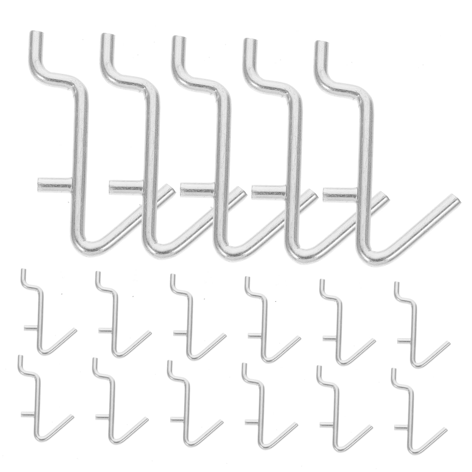 Hohopeti Metal Pegboard Hooks 20pcs Small Tools Utility Hangers Sturdy Material Easy to Install and Remove