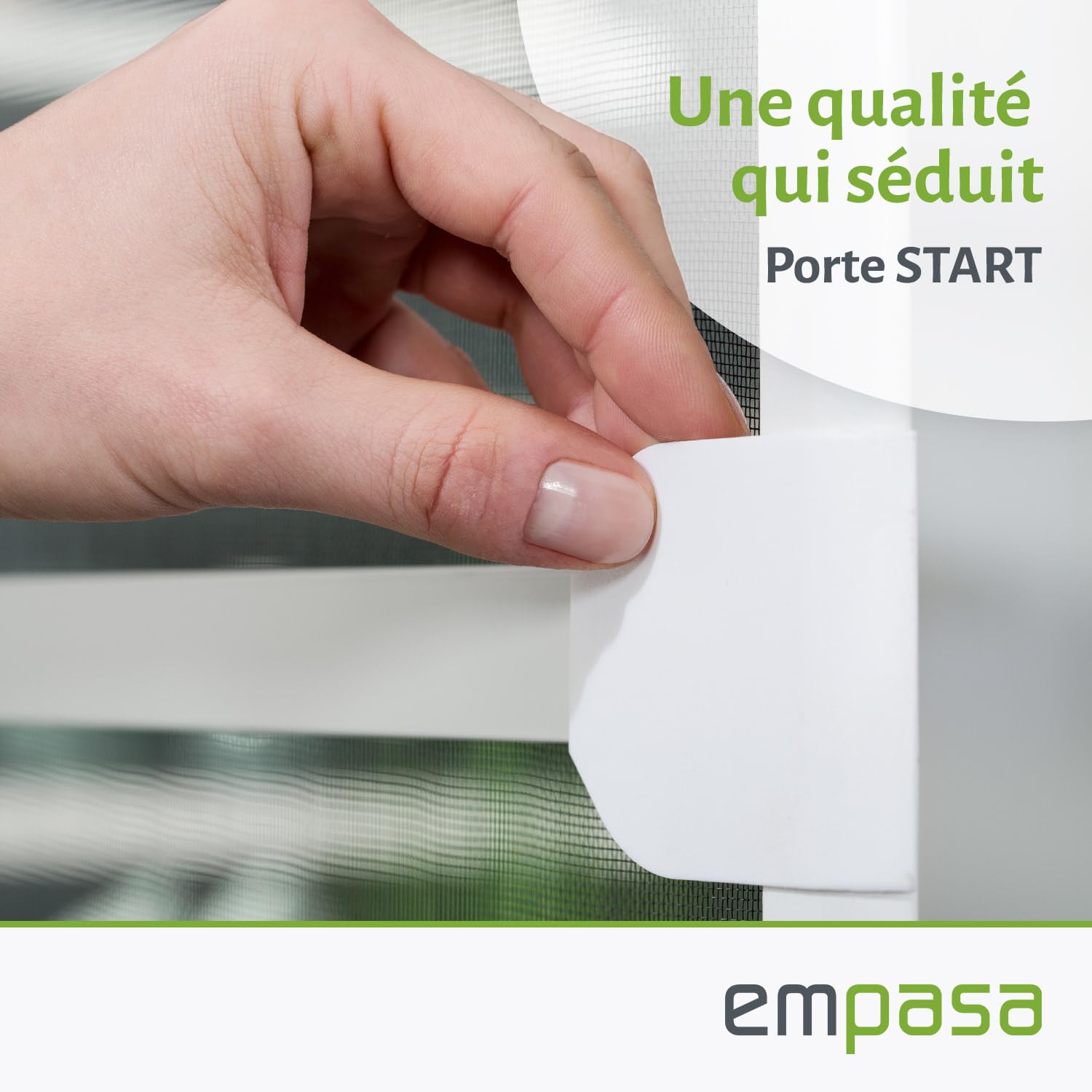 empasa moustiquaire porte START cadre aluminium, différentes couleurs | Porte moustiquaire à monter soi-même, Couleur : blanc, Taille/Découpe : 100 x 210 cm