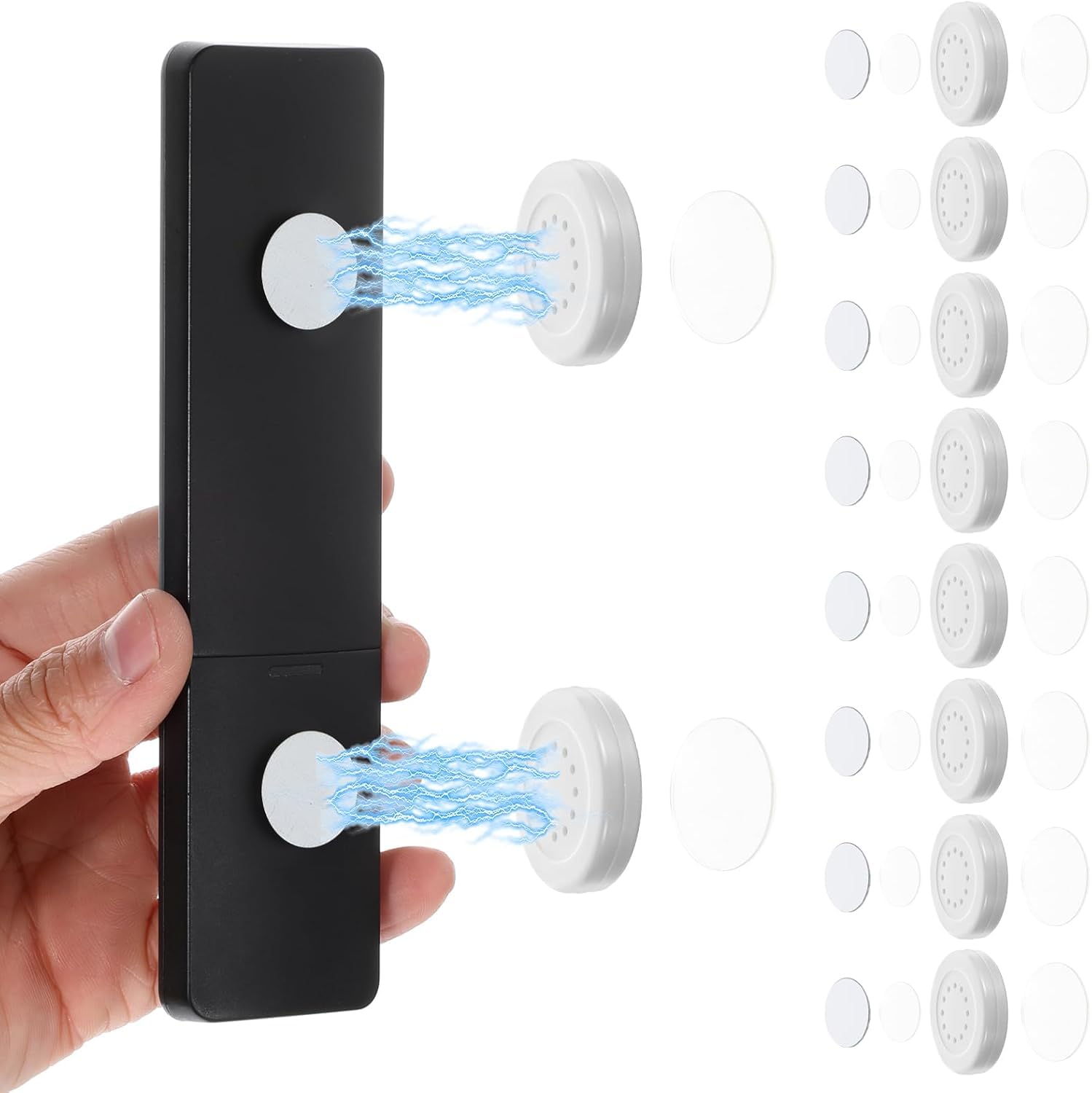 AYUOTOQi 1Pc Magnetic Remote Control Holder Wall Mount Self-Adhesive, Strong Hole-Free Remote Holder, Remote Control Organizers, Wall Mount wifi router TV Remote for home & office