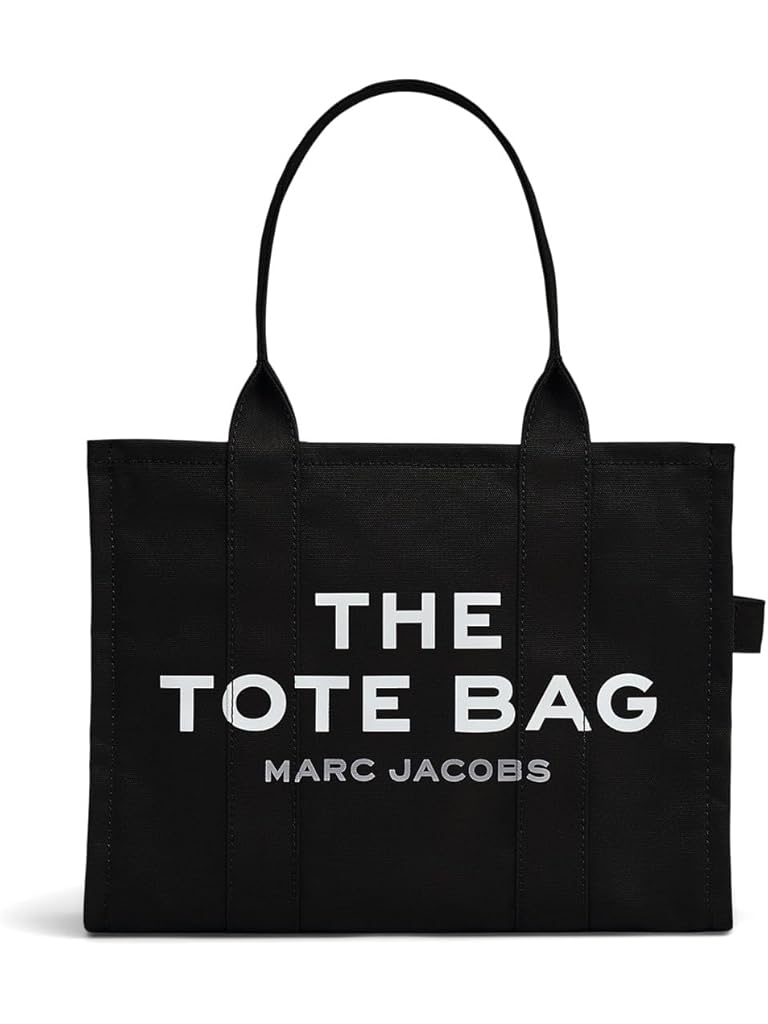 Black Marc Jacobs The Trompe L'oeil Charm Canvas Medium Tote Bag