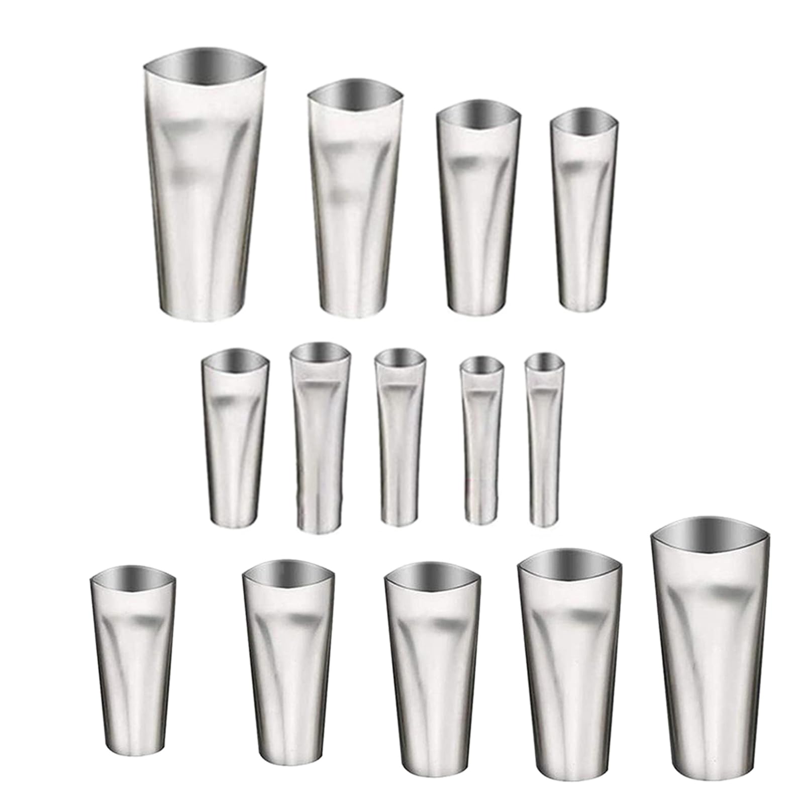 14Piece Stainless Steel Caulking Nozzles, for Various Sealing Tasks User Friendly Enhancing Adhesive Application Comfort Sealant Dispenser