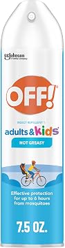 OFF! Insect Repellent Aerosol for Adults & Kids, Fragrance-Free Picaridin Bug Spray for Everyday DEET-Free Protection from Mosquitoes and Ticks, 7.5 Oz
