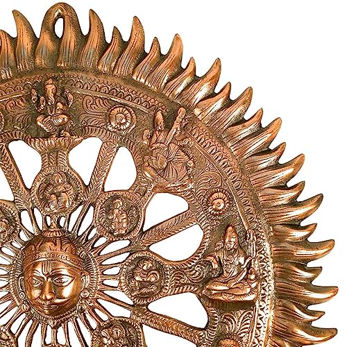 Image of Apka Mart The Online Shop Hand Crafted Sun Chakra Wall Hanging 20 Inch Sun Wall Hanging for Wall Decor, Home Decor, Room Decor, Vastu and Gifts