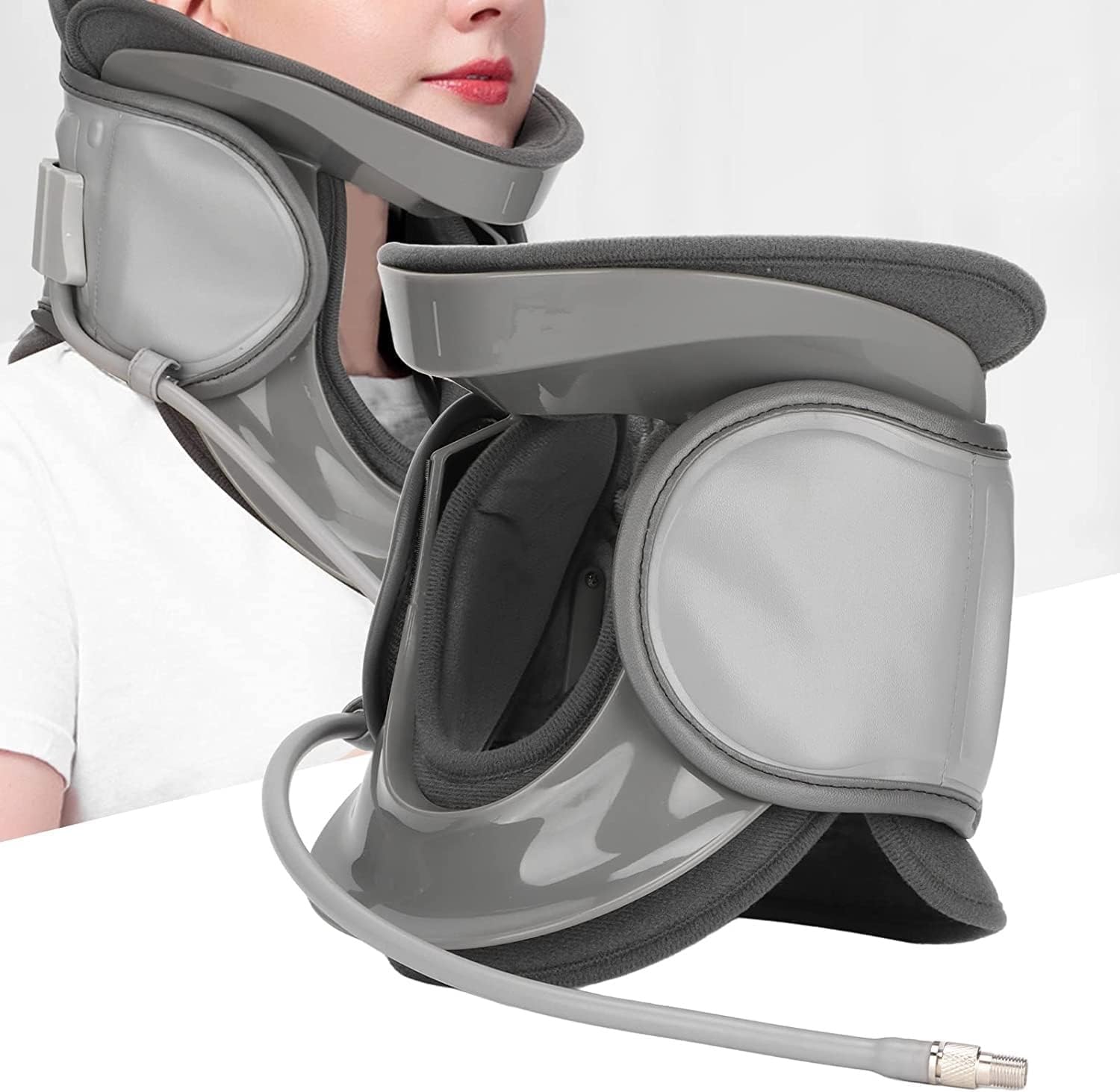 Supporto per Il Collo per Il Dolore al Collo Collare cervicale Dispositivo di trazione ergonomico Tutore per Il Sollievo dal Dolore Dispositivo di Protezione per la correzione dell