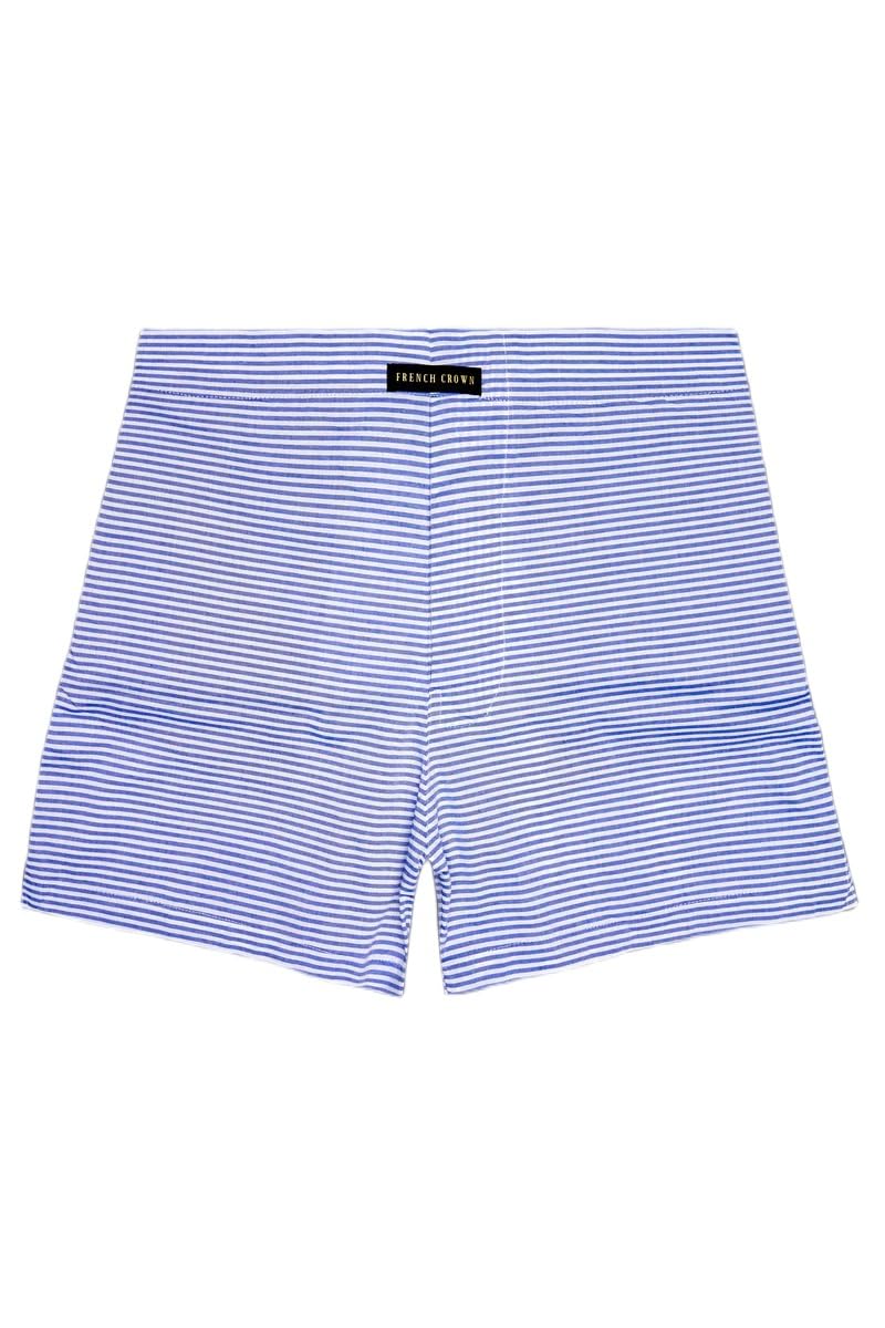 french crown Men's Minsk Blue and Bright White Horizontal Stripes Super Soft Premium Cotton Boxer-picture-44
