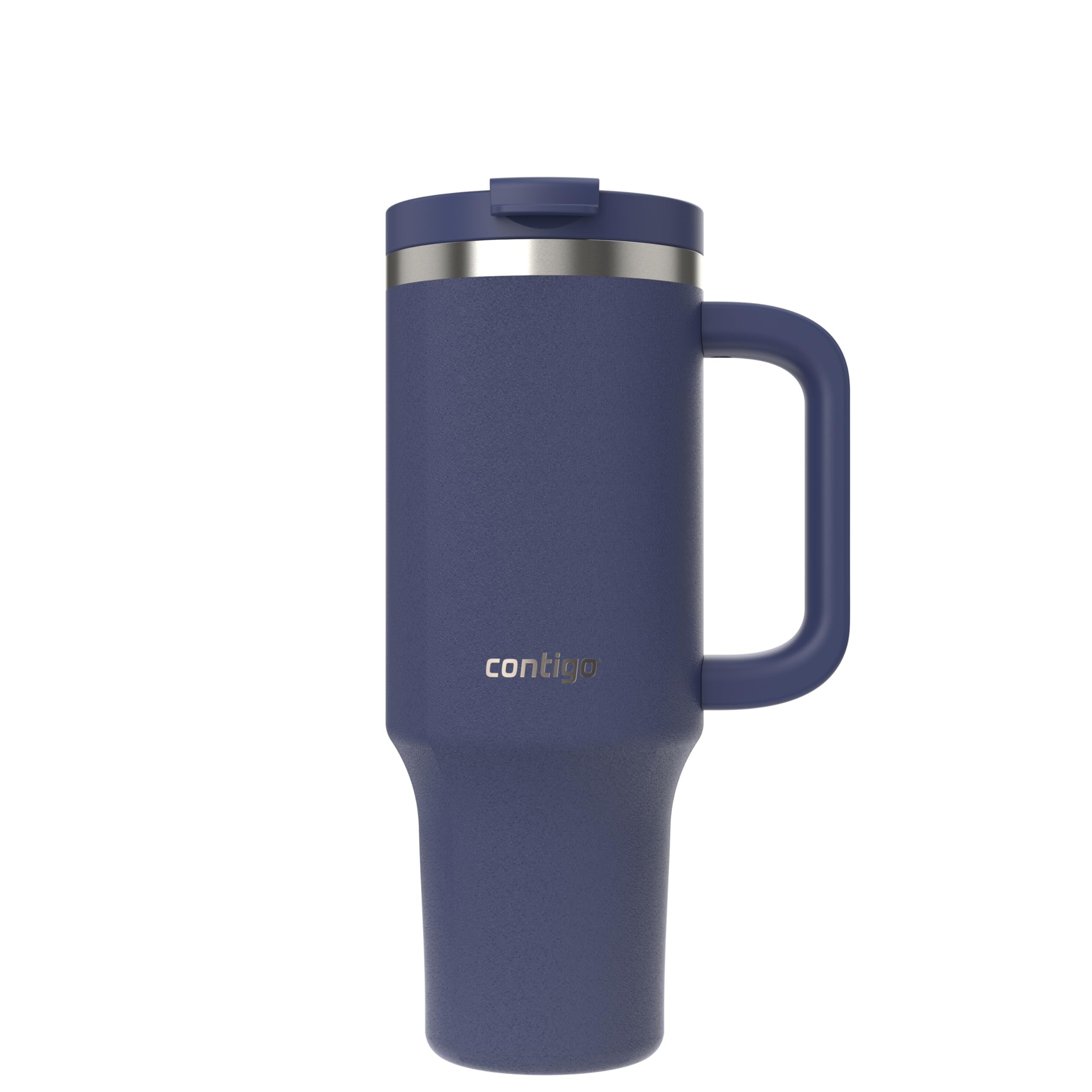 Contigo THERMALOCK Tumbler Trinkhalmbecher 1200 ml mit Gravur Henkel und Strohhalm | Isolierte Thermo-Trinkflasche aus Edelstahl mit Deckel | Kühlt 29 Stunden | BPA-frei (Indigo)