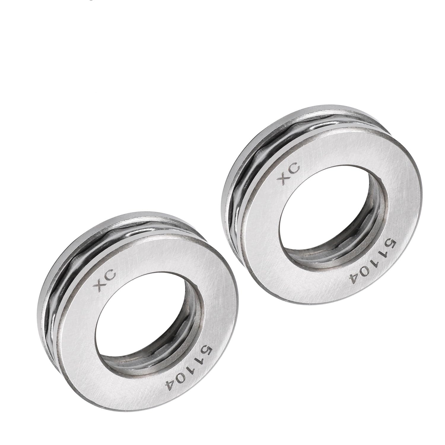 Othmro51104 Thrust Ball Bearings, 2pcs 20mmx35mmx10mm Chrome Steel Roller Bearing, ABEC3 Single Row Roller