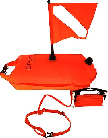 DiVONEA | Boya Buceo + Bolsa Estanca 28L + Flotador Natación - 3 en 1 con Accesorios incluidos