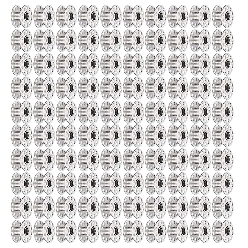 Generic Metal Bobbin, Universal Sewing Machine Bobbin, Bobbins Replacement Parts Light Weight 100Pcs for Sewing Machines Home Sewing