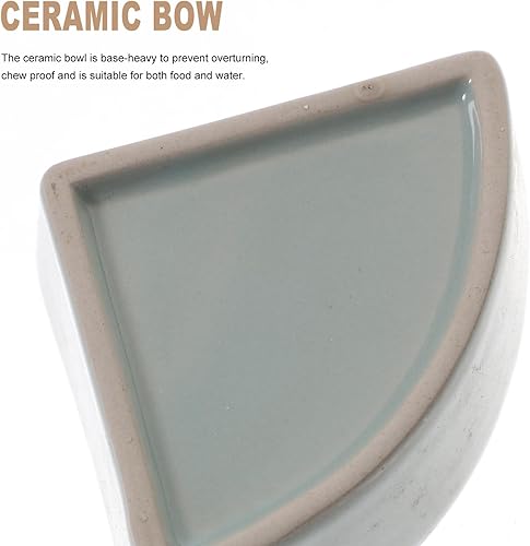Miniatura 7 de iplusmile Cuenco de comida de cerámica para hámster, cuenco de ratas de agua para conejillos de indias para ratas de agua, gerbo, chinchilla, erizo,