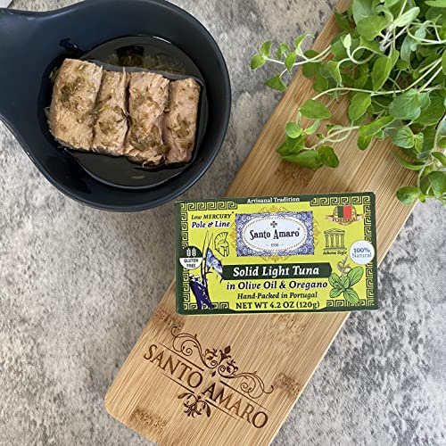 Image of Discoverer 6 Flavor Variety Pk Canned Wild Pole & Line Tuna Fillet in Olive Oil (6 Pk) Mediterranean Diet Turmeric Curry, Basil, Ginger, Piri Piri, Oregano, Bell Pepper - Hand-Packed in PORTUGAL