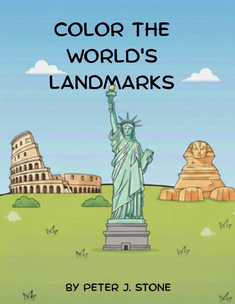Color the World's Landmarks: A fun and educational landmark coloring book for kids with 50 unique illustrations