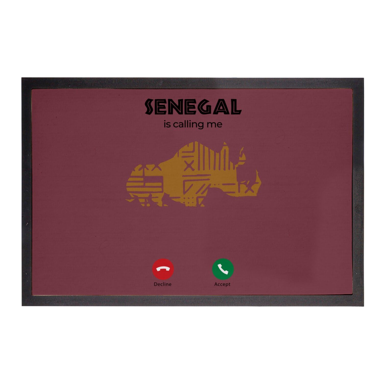 Paillasson Sénégal Rhinoceros rouge pour éviter les traces de pas