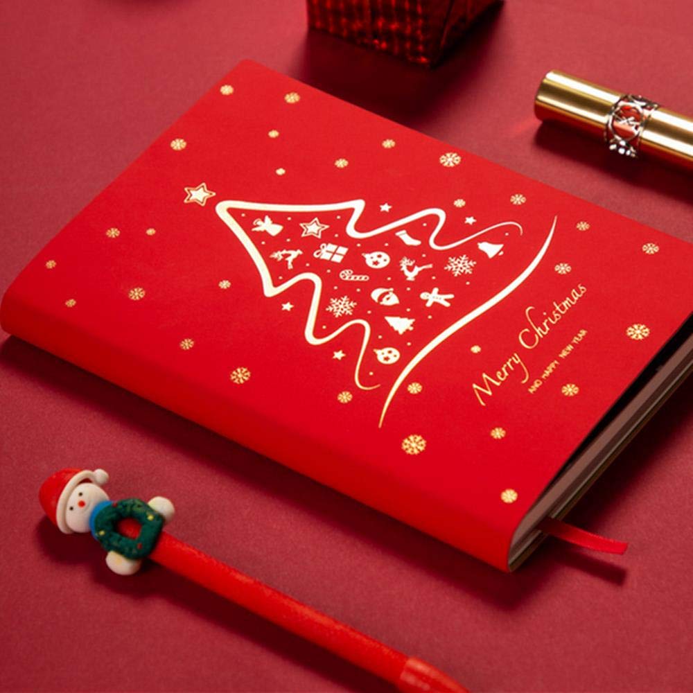 VIDOO Noël Cahier Journal Main Étudiant Bloc-Notes Papeterie Notes Épaissi Livres Cadeau - Vert