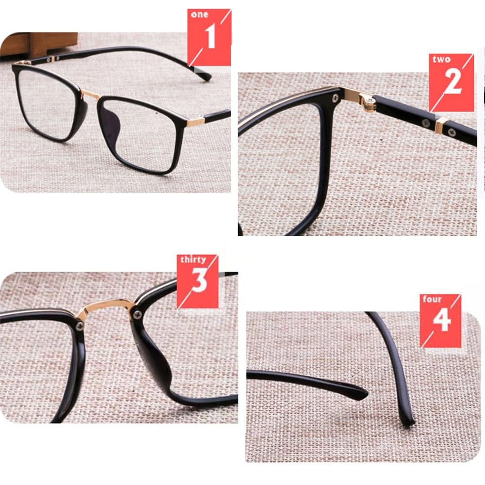 Photochrome Lesebrille Schwarz, Quadratische Computer Brillen Blau Licht Blockieren, Unternehmen Brillen Lesehilfe