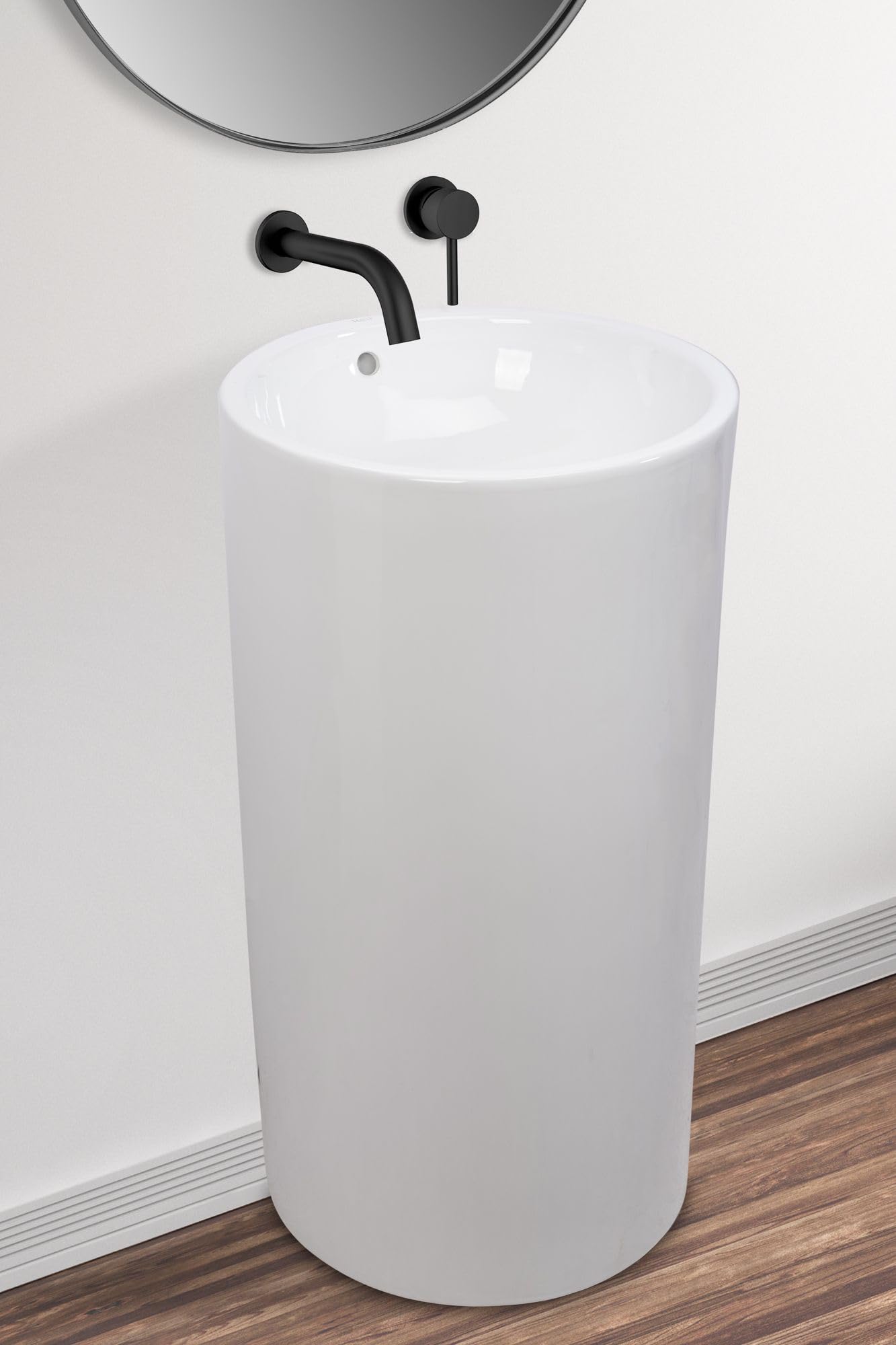 Rea ESTERA Lavabo Independiente Lavabo de baño 46 x 46 x 85 cm Cerámica (Blanco)