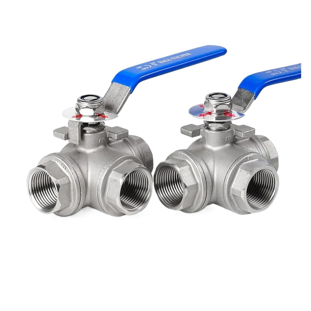 Vanne de plomberie 3 voies en inox pour circuit d'eau de jardin et maison 3/8