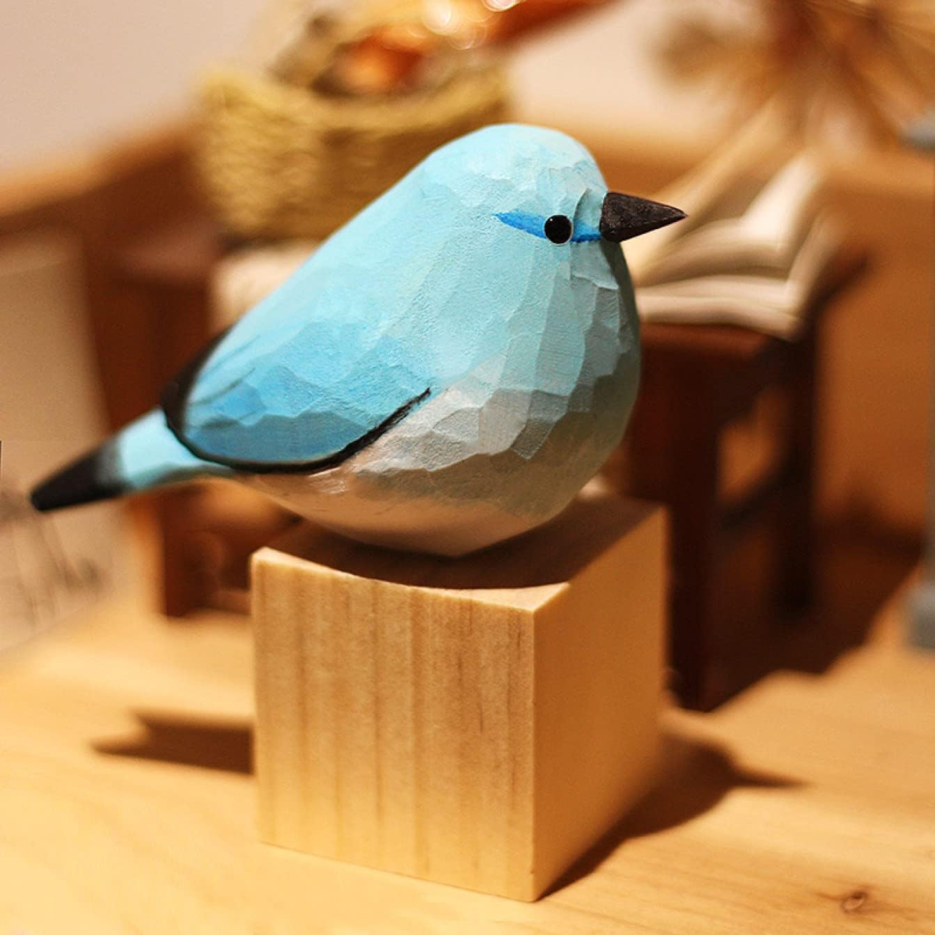 Amazon.co.jp: おきもの 北欧 雑貨 鳥の雑貨 木彫り 鳥の置物