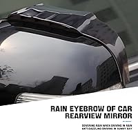 Vista 3 de 2 cejas para espejo retrovisor de automóvil con apertura de guía de aire, protector de espejo lateral de PVC impermeable, cubierta de humo