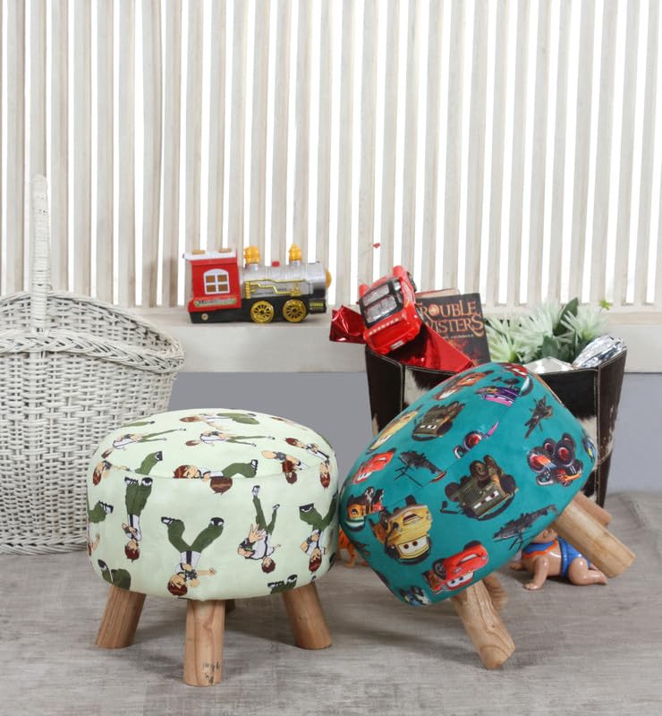 ShadowKart Ottoman Kids pouffe Stool for Small Baby Study Stool for Kids Playing Products bathstool for Little Baby Dining Chair stools for Feeding Kids Cartoon Bedroom Chair, 14x14x11 Inch, Combo-image-33