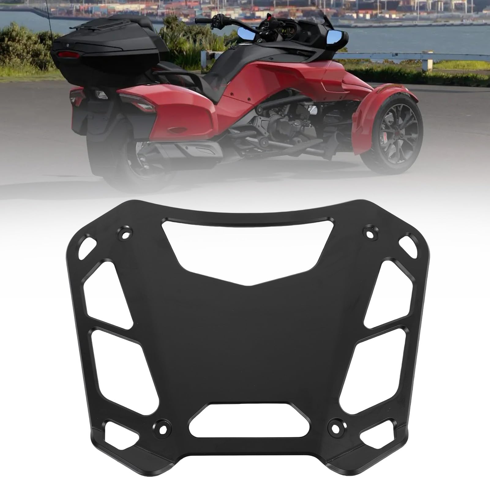 Tylny Bagażnik Motocykli, Czarne Matowe Wykończenie, Wspornik Górnej Obudowy ze Stopu Aluminium o Dużej Nośności, Zamiennik dla F3 T F3 Limited 2017 i Nowsze RT 2020 i Nowsze
