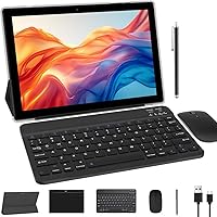 Vista 1 de Tablet de 10 pulgadas con teclado Tablet 2 en 1 Tableta Android 14 Tabletas Incluye estuche ratón lápiz capacitivo batería de 6000 mAh 8GB+64GB