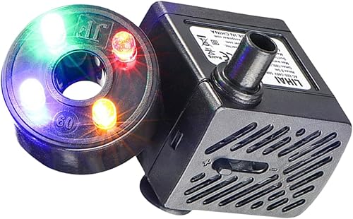 Miniatura 3 de Pequeñas bombas de agua 110V 4 LED filtro de acuario de luz bombas subacuáticas para peceras fuente ABS silencioso diseño de motor multifuncional
