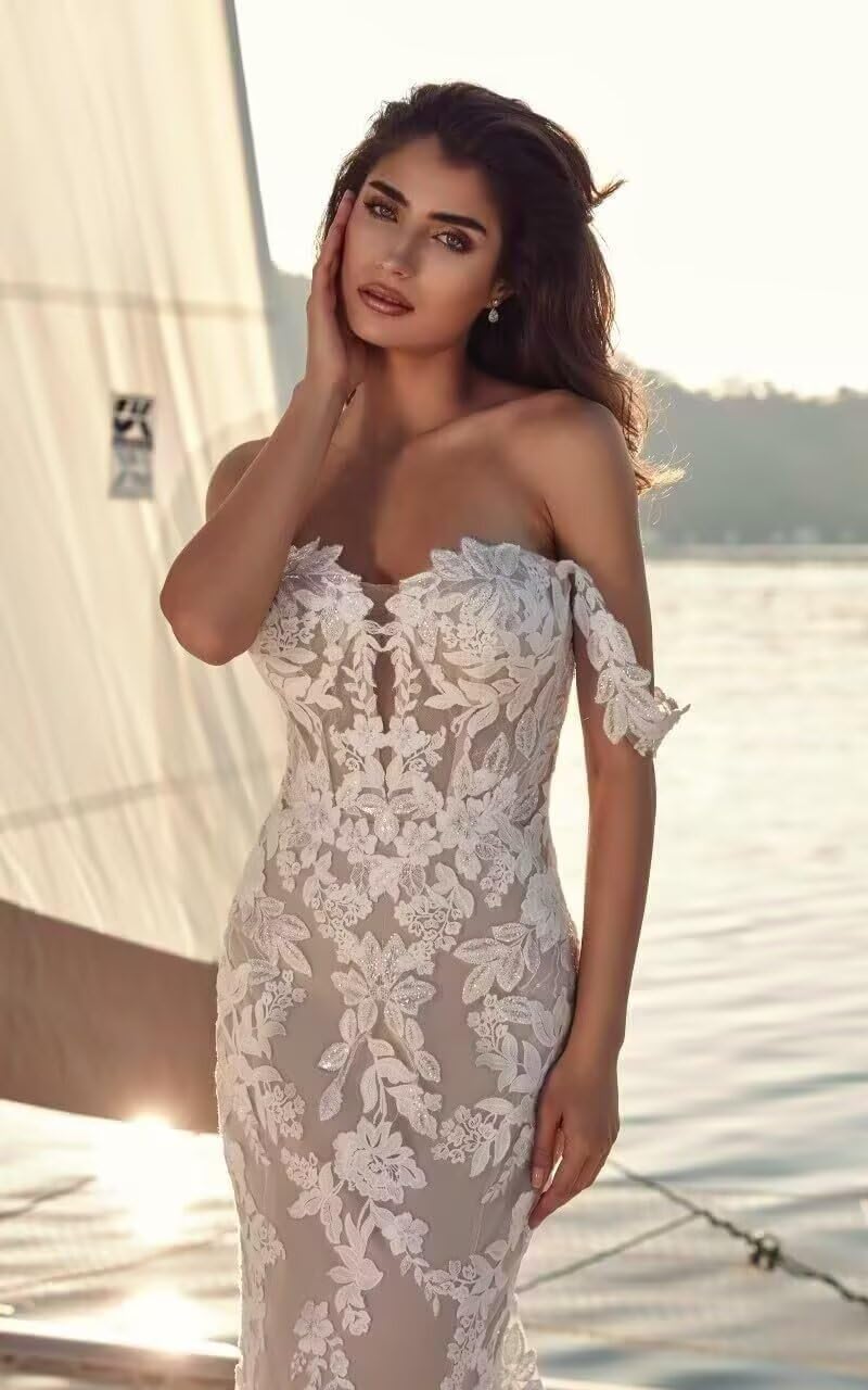 Dexinyuan Lace Tulle Wedding Dresses for Bride Boho Beach Wedding Gowns 2026 for Women - Image 2