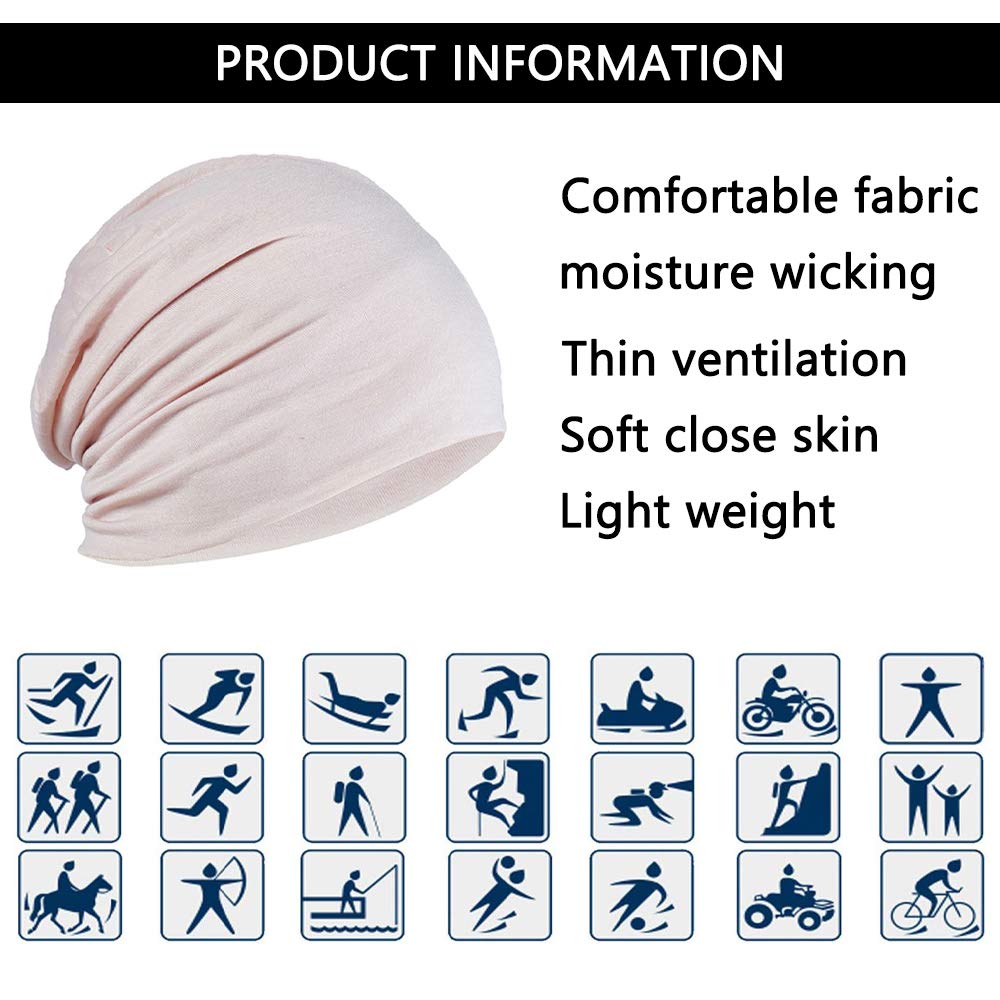 Gorro Slouchy Algodón para Cabeza Quimio Cáncer Mujeres Hombres Turbante Elástico