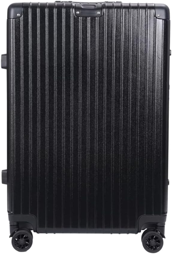 Line Design Hard Type Trunk Luggage - Black