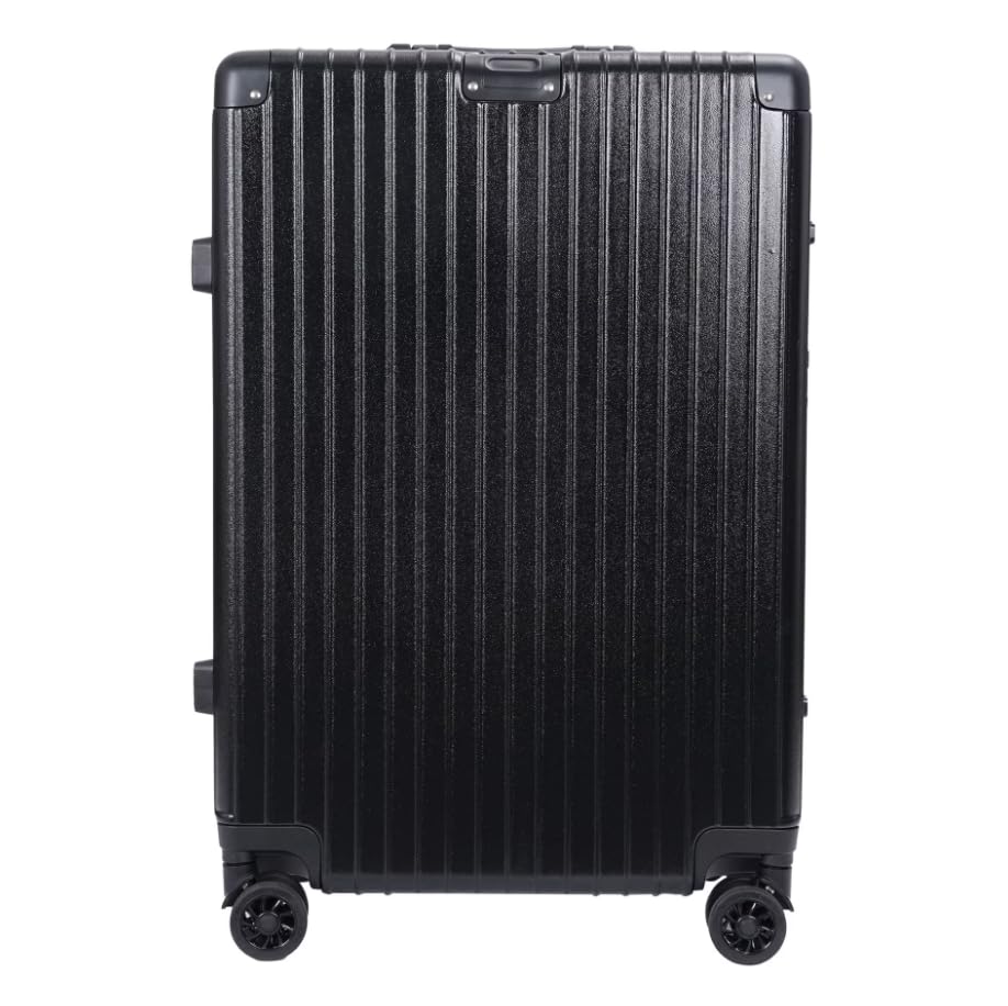 Line Design Hard Type Trunk Luggage - Black