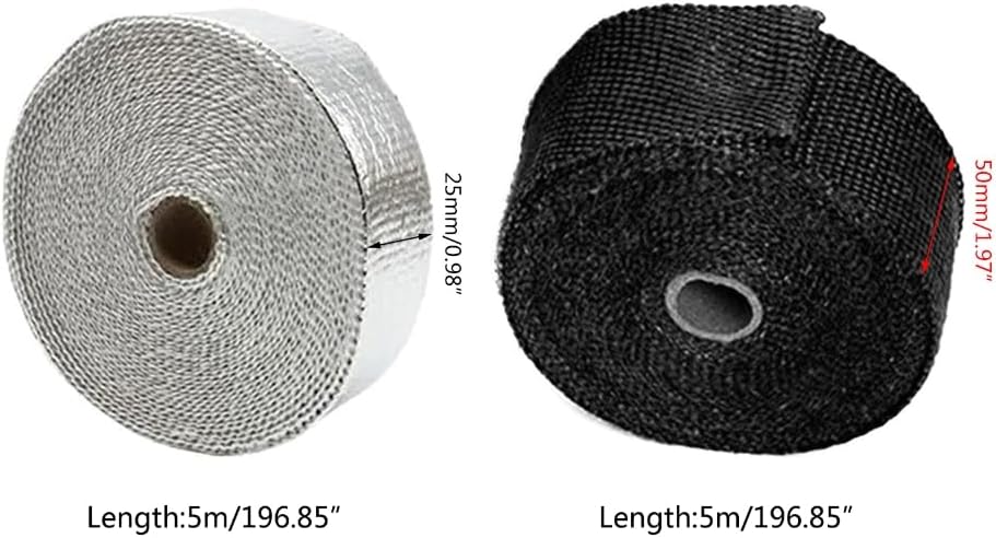 Fiberglass 5M Exhaust Heat Wrap Roll for Motorcycle Heat Tape Heat Wrap