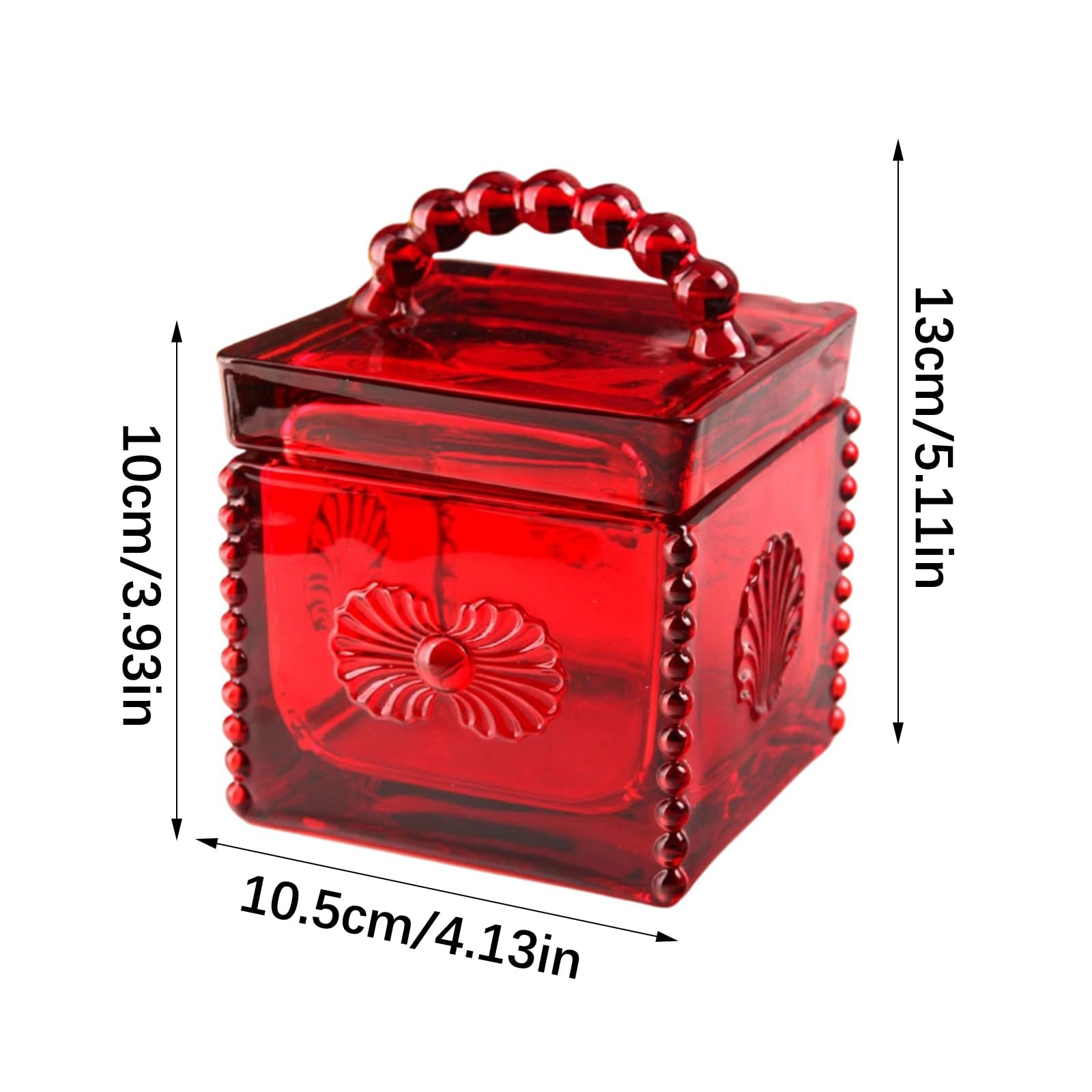 Generisch Klares Relief Bonbonglas in moderner, quadratischer Form, Vorratsdose für den Haushalt, ideal für die Organisation von dekorativen Süßigkeiten in der Küche zu Hause