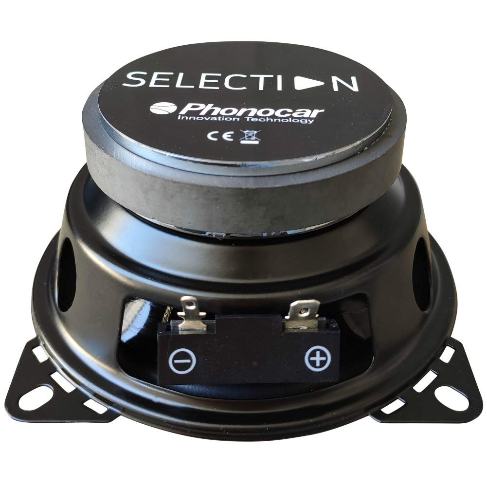 2 altoparlanti compatibile con PHONOCAR SELECTION 02081 woofer 10,00 cm 100 mm 4" di diametro 50 watt rms 140 watt max 4 ohm 90 db spl auto, a coppia