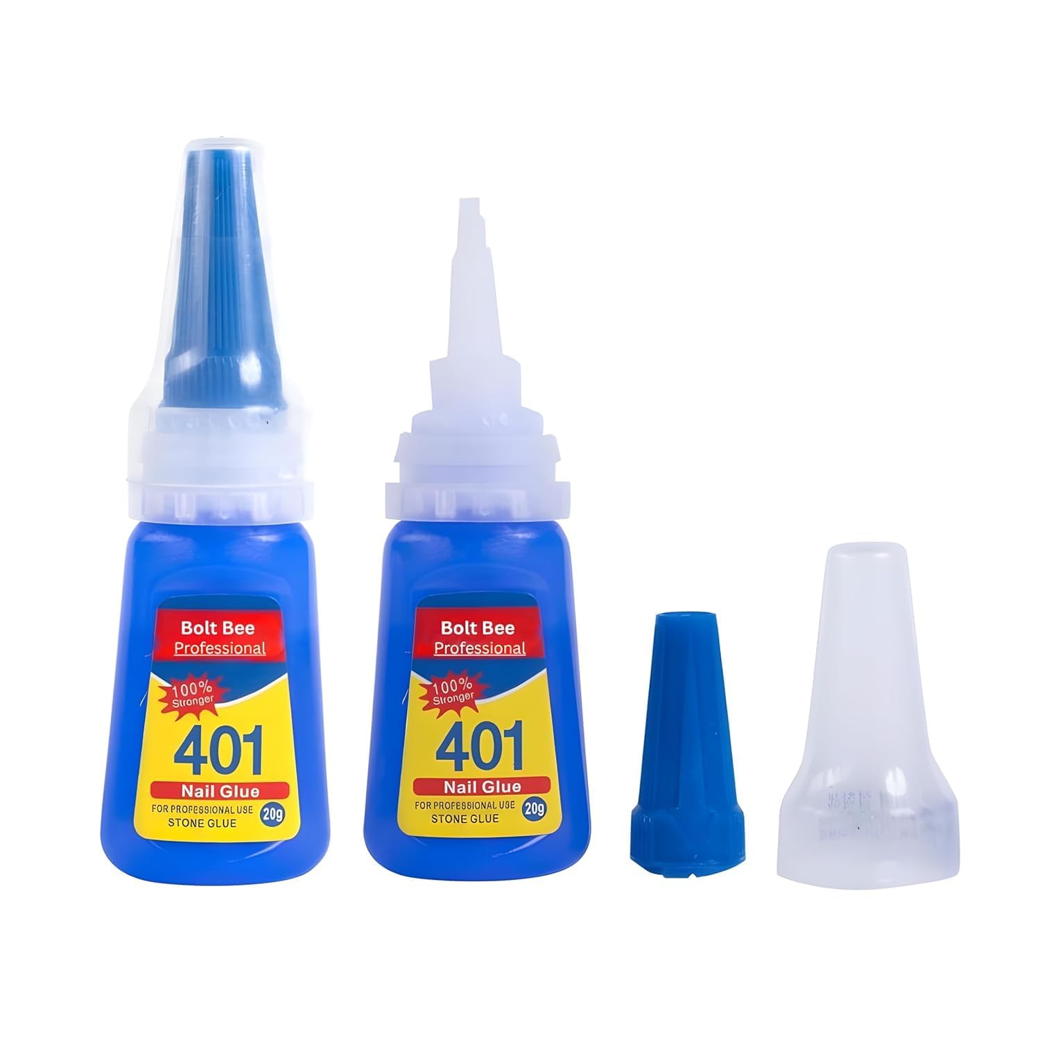 BOLT BEE 401 Nail Glue, Brush-On, Quick Dry, Strong Adhesion, for Fake Nails, Acrylic and Press-On Nails, Professional Nail Bond-image-48