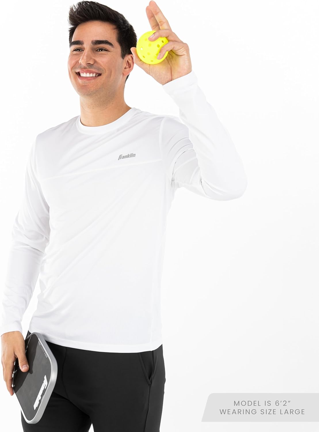 Franklin Sports Men's Endurance Pickleball T-Shirt - Workout Short Sleeve Tee - Quick Dry Moisture Wicking Fabric