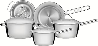 Jogo de panelas com fundo triplo 5 peças tramontina inox