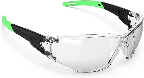 Miniatura 1 de TOREGE Gafas de seguridad resistentes a los arañazos con lente transparente antivaho y marcos ajustables, protección ocular para hombres y mujeres