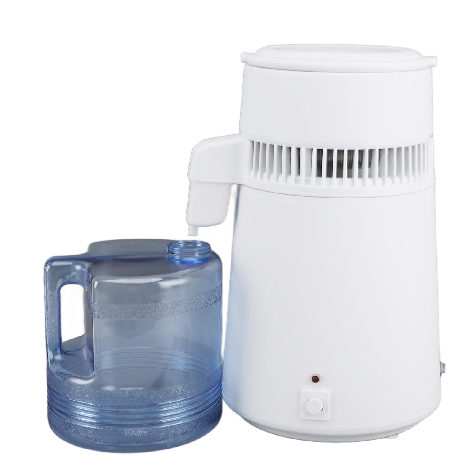 Fdit Destilador de Agua 4L 750W, Máquina de Agua Destilada de Encimera con Interior de Acero Inoxidable y Protección contra Sobretemperatura para Hogar, Oficina, Laboratorio, Viaje (Enchufe europeo
