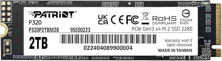Amazon.com: Patriot Memory P320 2TB Internal SSD - NVMe PCIe