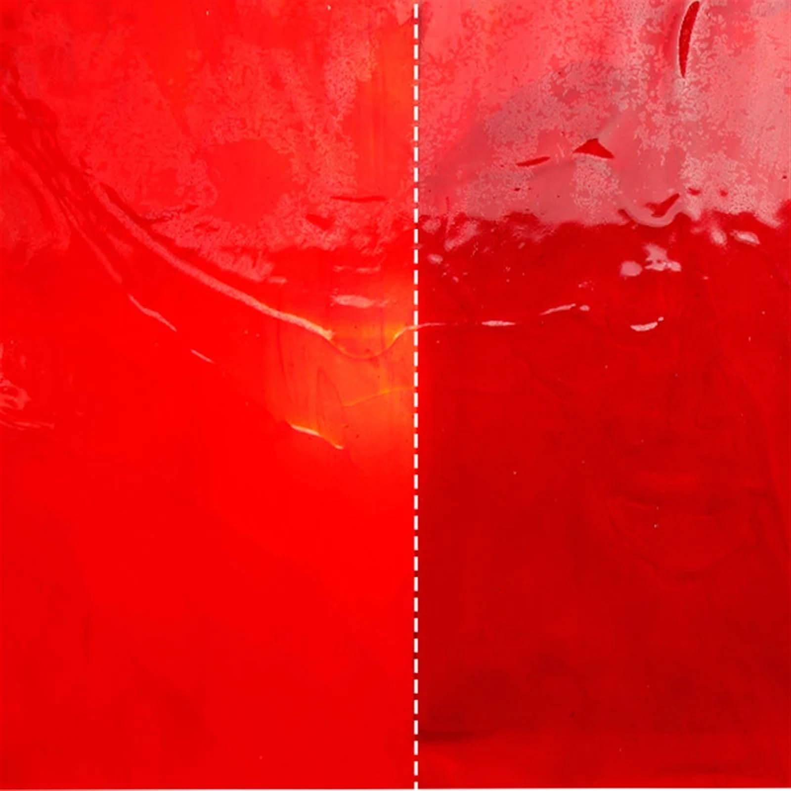 Ekalgretra Red Mosaic Making Supplies 10X10cm Square Transparent Stained Mosaic Piece Diy Craft Materials Making Decoration(Red)
