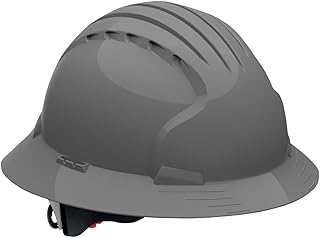 Evolution Deluxe 6161 280-EV6161V-40 Vented Full Brim Hard Hat with Ratchet Suspension, Gray