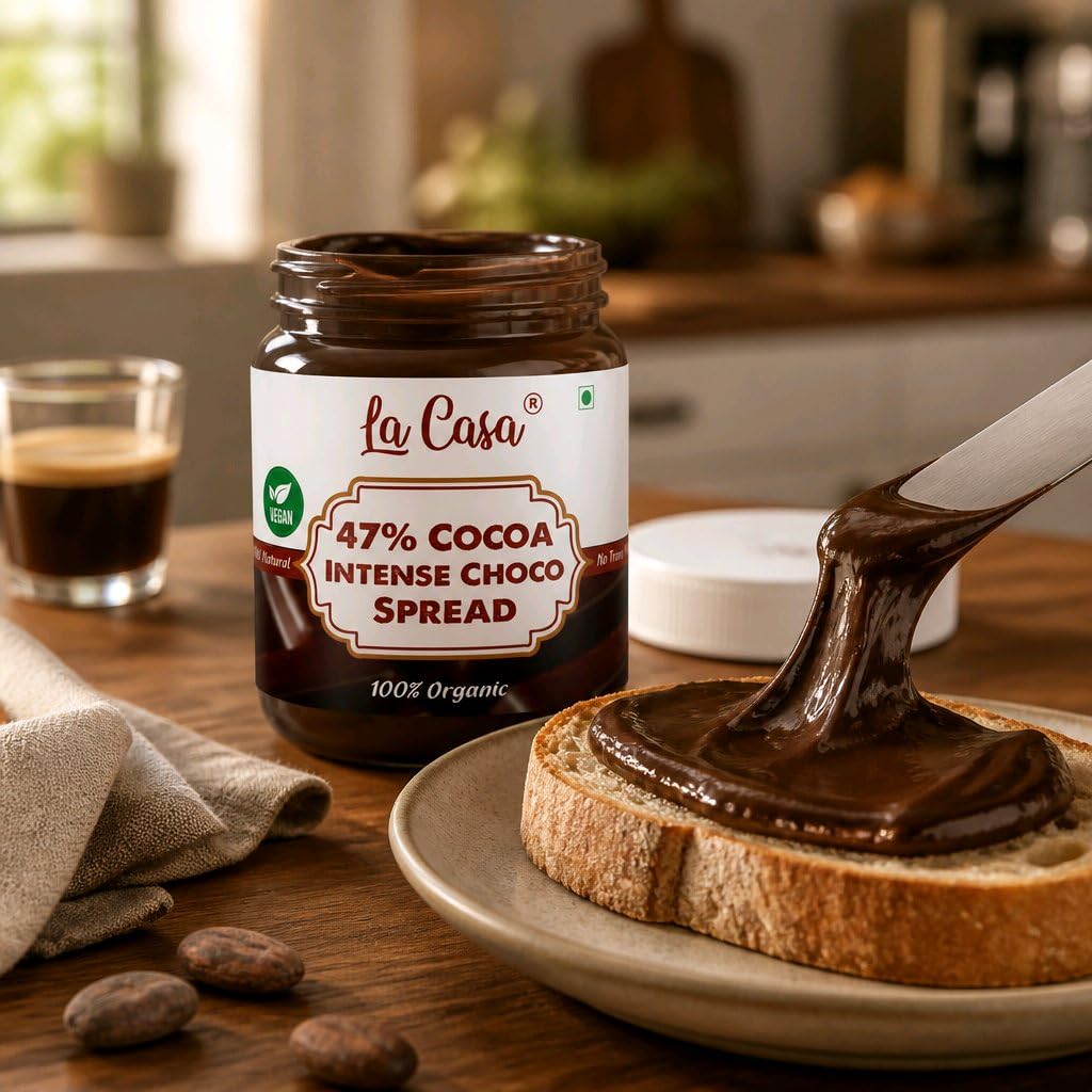 La Casa Vegan Intense Dark Chocolate Spread (47% Cocoa) | Made in